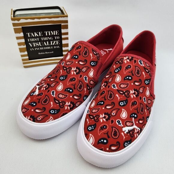 🩵NIB Puma Urban Red Bari Bandana Slip-on Sneakers Size 8 - Picture 5 of 15